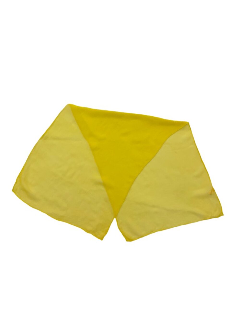 Glentey Silk Scarf 🇯🇵 Made in Japan | Hand Rolled Edges | Sheer Yellow 17 x 40 - Picture 5 of 8